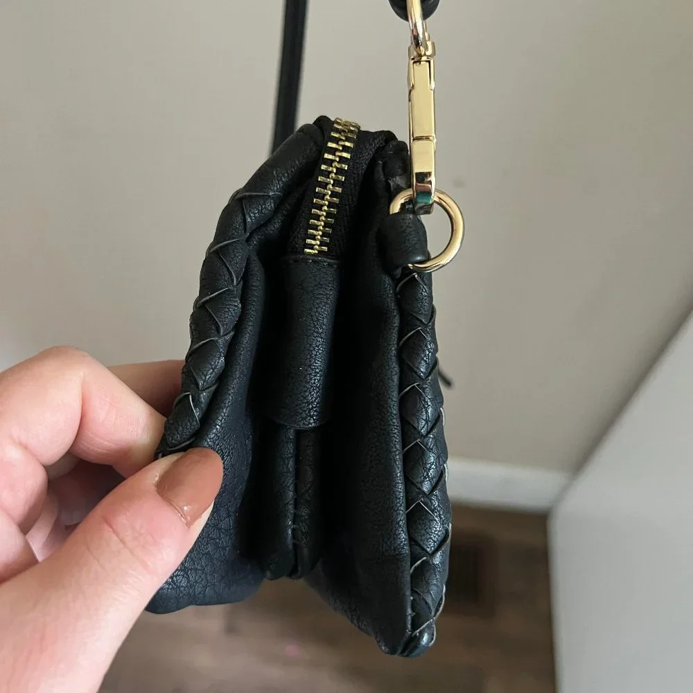 Black chevron clutch purse - Picture 3 of 10